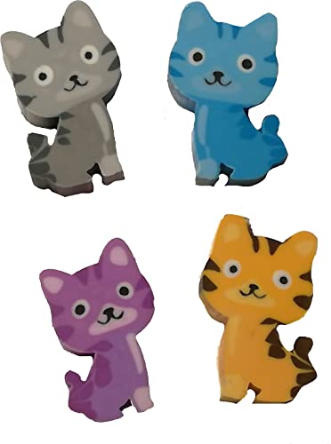 Radiergummi - Set Kätzchen Katzen 8 Stück, ideals Mitgebsel für den Kindergeburtstag von Partystrolche