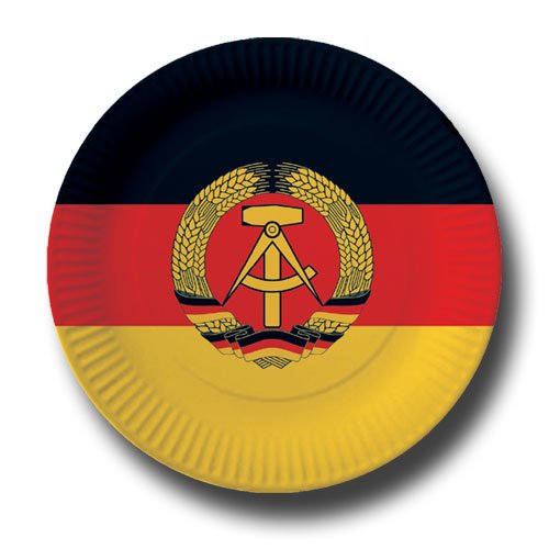 Pappteller mit Länderflaggen Motiv (Deutsche Demokratische Republik, 50) von Partyteller