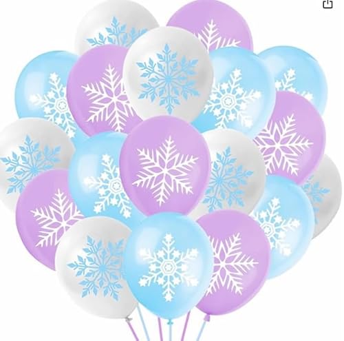 Schneeflocken Deko Luftballons Geburtstag, 12 Zoll 18 Stück Geburtstagsdeko Helium Ballons, Schneeflocke Ballon Weihnachten Deko, Snowflake Luftballon Prinzessin Geburtstag Deko (Schneeflocken-18pcs) Schneeflocken Deko Luftballons Geburtstag, 12 Zoll 18 Stück Geburtstagsdeko Helium Ballons, Schneeflocke Ballon Weihnachten Deko, Snowflake Luftballon Prinzessin Geburtstag Deko (Schneeflocken-18pcs) von Partyzeit