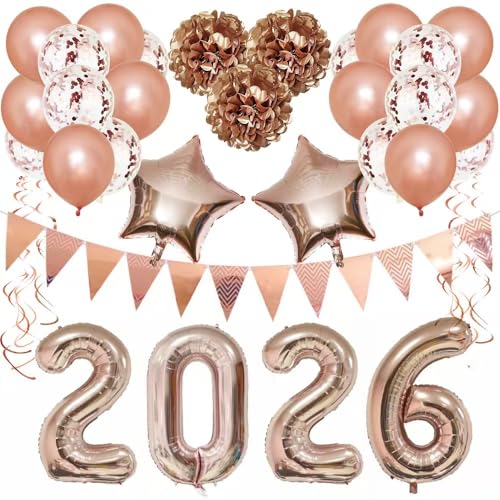 Silvester Deko 2026 Luftballon (Rose Gold) von Partyzeit