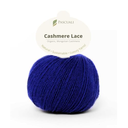 25 g Pascuali Cashmere Lace Strickwolle | 100% Kaschmirwolle Bio Kaschmir zum Stricken und Häkeln, Farbe:Indigo 34 von Pascuali