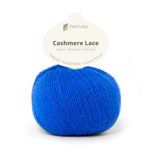 25 g Pascuali Cashmere Lace Strickwolle | 100% Kaschmirwolle Bio Kaschmir zum Stricken und Häkeln, Farbe:Kobalt 36 von Pascuali