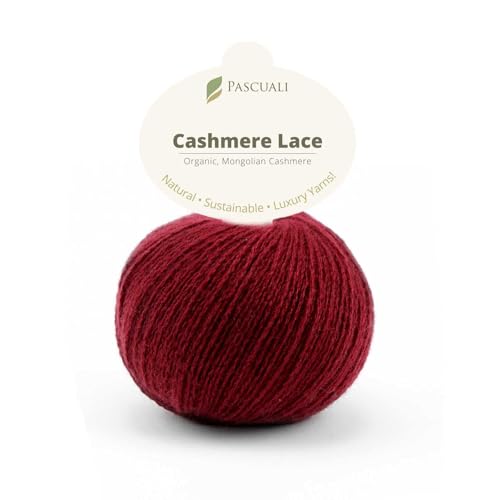 PASCUALI | Bio Cashmere Lace. Strickwolle aus 100% Kaschmirwolle Wolle zum Stricken und Häkeln, 1 Knäuel - 25g - Farbe: Rubin 28 PASCUALI | Bio Cashmere Lace. Strickwolle aus 100% Kaschmirwolle Wolle zum Stricken und Häkeln, 1 Knäuel - 25g - Farbe: Rubin 28 von Pascuali