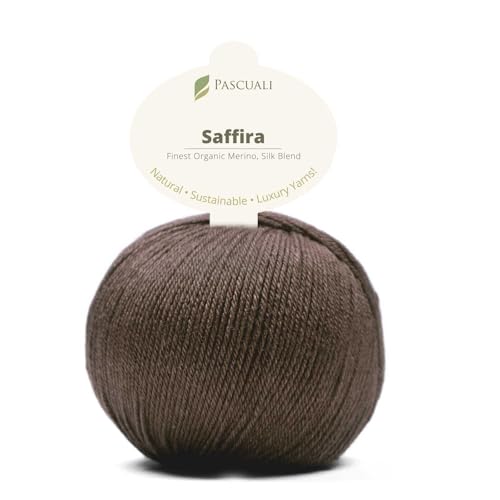 50 g Pascuali Saffira | 75% Schurwolle (Bio Merino Ultrafine, Mulesing frei), 25% Seide (Maulbeerseide), Farbe:Kastanie 36 von Pascuali