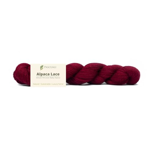 PASCUALI Alpaca Lace |Strickwolle aus 100% Alpakawolle, Alpaka Wolle zum Stricken und Häkeln, 1 Strang - 50g, Farbe:Bordeaux 21 PASCUALI Alpaca Lace |Strickwolle aus 100% Alpakawolle, Alpaka Wolle zum Stricken und Häkeln, 1 Strang - 50g, Farbe:Bordeaux 21 von Pascuali