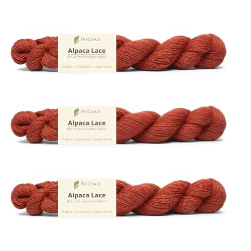 PASCUALI Alpaca Lace |Strickwolle aus 100% Alpakawolle, Alpaka Wolle zum Stricken und Häkeln, SET: 3 Stränge - 150g, Farbe:Sahara 42 PASCUALI Alpaca Lace |Strickwolle aus 100% Alpakawolle, Alpaka Wolle zum Stricken und Häkeln, SET: 3 Stränge - 150g, Farbe:Sahara 42 von Pascuali