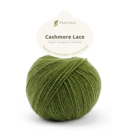 PASCUALI | Bio Cashmere Lace. Strickwolle aus 100% Kaschmirwolle Wolle zum Stricken und Häkeln, 1 Knäuel - 25g - Farbe: Alge 46 PASCUALI | Bio Cashmere Lace. Strickwolle aus 100% Kaschmirwolle Wolle zum Stricken und Häkeln, 1 Knäuel - 25g - Farbe: Alge 46 von Pascuali