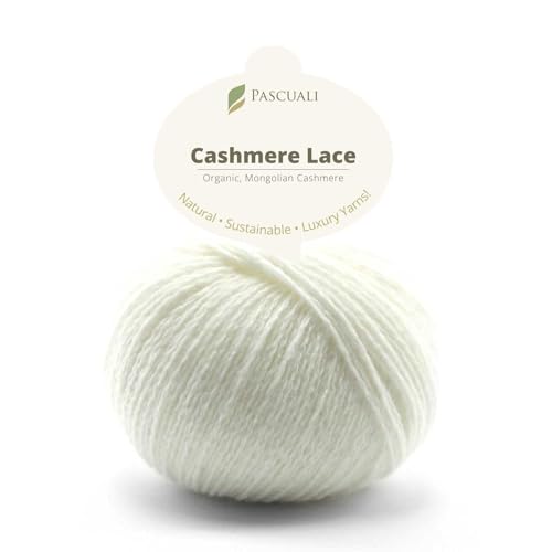 PASCUALI | Bio Cashmere Lace. Strickwolle aus 100% Kaschmirwolle Wolle zum Stricken und Häkeln, 1 Knäuel - 25g - Farbe: weiß 08 PASCUALI | Bio Cashmere Lace. Strickwolle aus 100% Kaschmirwolle Wolle zum Stricken und Häkeln, 1 Knäuel - 25g - Farbe: weiß 08 von Pascuali