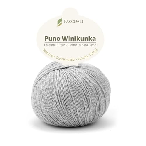 PASCUALI | Puno Winikunka | Strickwolle aus 70% Baumwolle und 30% Alpakawolle Alpaka Wolle Alpaca Baby zum Stricken und Häkeln, 1 Knäuel - 50g - Farbe:Kiesel 51 PASCUALI | Puno Winikunka | Strickwolle aus 70% Baumwolle und 30% Alpakawolle Alpaka Wolle Alpaca Baby zum Stricken und Häkeln, 1 Knäuel - 50g - Farbe:Kiesel 51 von Pascuali