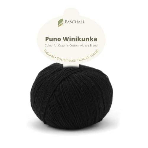 PASCUALI | Puno Winikunka | Strickwolle aus 70% Baumwolle und 30% Alpakawolle Alpaka Wolle Alpaca Baby zum Stricken und Häkeln, 1 Knäuel - 50g - Farbe:Kohle 50 PASCUALI | Puno Winikunka | Strickwolle aus 70% Baumwolle und 30% Alpakawolle Alpaka Wolle Alpaca Baby zum Stricken und Häkeln, 1 Knäuel - 50g - Farbe:Kohle 50 von Pascuali