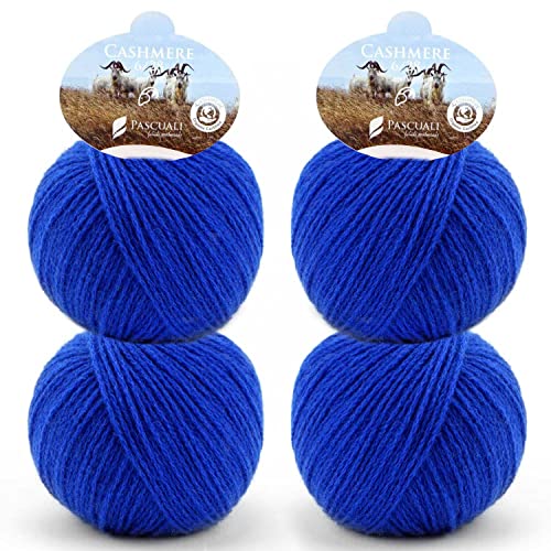 Pascuali Bio Cashmere 6/28. Strickwolle aus 100% Kaschmirwolle Wolle zum Stricken und Häkeln, 4 Knäuel - 100 g - Farbe:Indigo 34 Pascuali Bio Cashmere 6/28. Strickwolle aus 100% Kaschmirwolle Wolle zum Stricken und Häkeln, 4 Knäuel - 100 g - Farbe:Indigo 34 von Pascuali