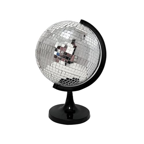 Pasdrucn Disco-Globus, Globus Spiegel Discokugel, Globus Discokugel Deko, Discokugel Kinder Globus, Globus Discokugel Spiegelkugel, Discokugel Klein, Discokugeln Deko, Globus Disco Kugel (S) von Pasdrucn