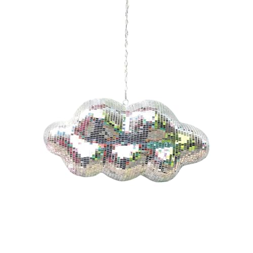 Pasdrucn Hängende Wolken Spiegel Discokugel, Discokugel Deko Mit 40cm Metallkette, Disco Kugel, Discokugel Kinder, Discokugel Spiegelkugel, Clouds-Disco-Dekoration, Hängende Wolkendekoration (Silber) Pasdrucn Hängende Wolken Spiegel Discokugel, Discokugel Deko Mit 40cm Metallkette, Disco Kugel, Discokugel Kinder, Discokugel Spiegelkugel, Clouds-Disco-Dekoration, Hängende Wolkendekoration (Silber) von Pasdrucn