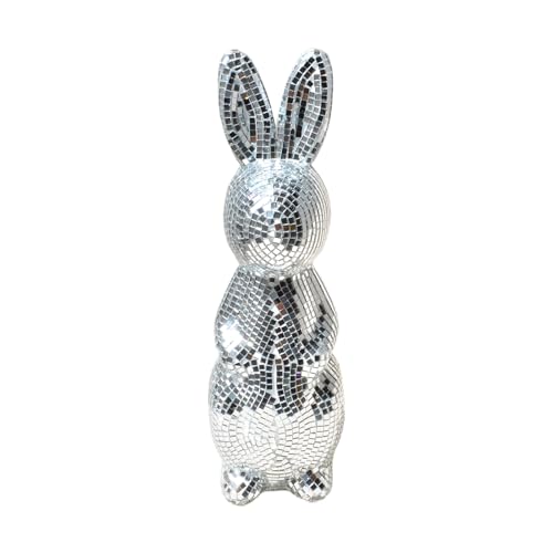 Pasdrucn Kaninchen Discokugel Deko, Discokugels Kaninchen-Statue, Hase Glänzend Discokugels Klein, Große Spiegelkugel Party Deko Für Hochzeit, Spiegelkugeln Disco Kugel Für Party DJ Club (S) von Pasdrucn