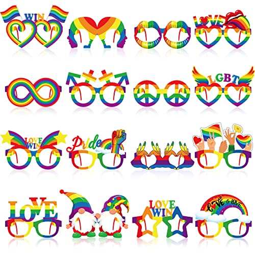 Pasimy Regenbogen-Pride-Brillen, Dekoration, Gay-Pride-Party-Brillen, LGBT, Regenbogen-Fotoautomaten-Requisiten für Pride-Partygeschenke, 48 Stück Pasimy Regenbogen-Pride-Brillen, Dekoration, Gay-Pride-Party-Brillen, LGBT, Regenbogen-Fotoautomaten-Requisiten für Pride-Partygeschenke, 48 Stück von Pasimy