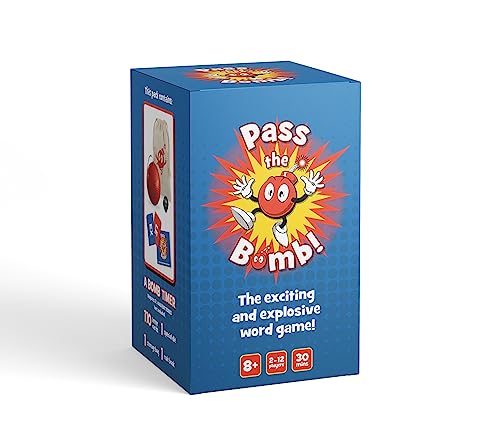 Pass the Bomb Partyspiel, ab 8 Jahren, 2–12 Spieler, 30 Minuten Spieldauer Pass the Bomb Partyspiel, ab 8 Jahren, 2–12 Spieler, 30 Minuten Spieldauer von Pass the Bomb