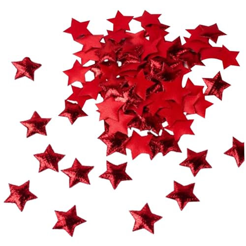 Bügeln auf Applique, Sternflecken 200pcs 0, 6 -Zoll -Eisen auf Sternen Applique glänzende gestickte Pflaster nähen Reparaturen für Kleiderjacken Kleidungshüte Rucksäcke DIY Accessoire Rot rot von Pastoralist