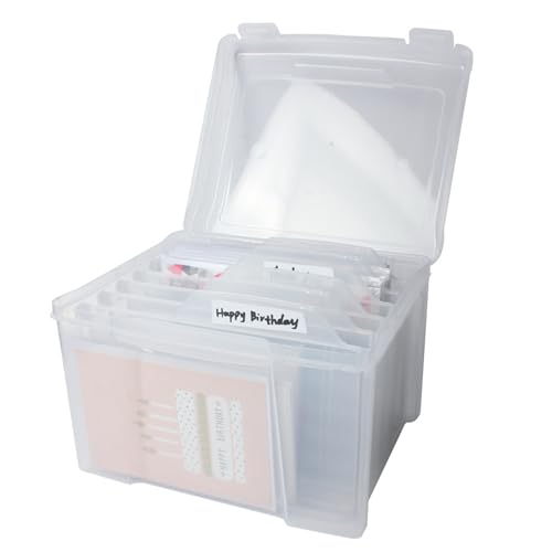Grußkarte Aufbewahrungsbox, Kartenorganisator Box mit Trennwänden, Lagerung und Organisatorbox für Grußkarten mit 6 verstellbaren Trennwänden für Weihnachtsgeburtstagsfotos, Handwerkshandwerk Grußkarte Aufbewahrungsbox, Kartenorganisator Box mit Trennwänden, Lagerung und Organisatorbox für Grußkarten mit 6 verstellbaren Trennwänden für Weihnachtsgeburtstagsfotos, Handwerkshandwerk von Pastoralist