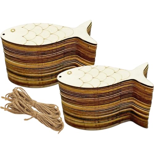 Holzfischausschnitte unvollendet, 30pcs Fischausschnitte, unvollendete hölzerne Hängeschmuck mit Twine DIY Handwerks Geschenk Tags für Thanksgiving Home Party Dekoration Handwerksprojekt Holzfischausschnitte unvollendet, 30pcs Fischausschnitte, unvollendete hölzerne Hängeschmuck mit Twine DIY Handwerks Geschenk Tags für Thanksgiving Home Party Dekoration Handwerksprojekt von Pastoralist