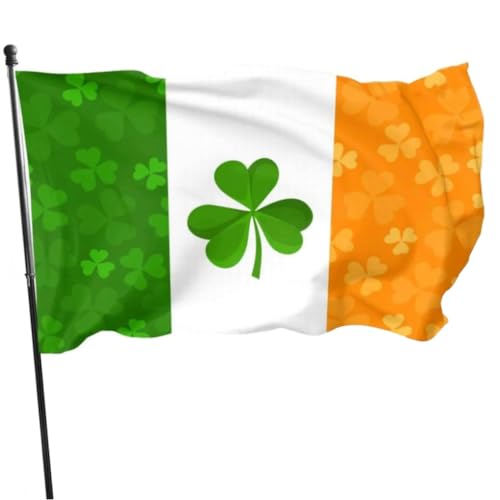 Irische Flagge Shamrock Flagge lebendige Farben Gartenflagge Banner für St. Patrick's Day Party Dekoration, irische Flagge Shamrock von Pastoralist