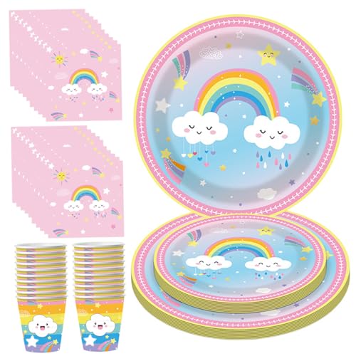 Partyplatten und Tassen und Servietten, Einweg -Regenbogen -Party -Vorräte umfassen 40pcs 7 & 9 Teller, 20 Prozent Tassen, 20 Prozent Servietten für Mädchen Geburtstag, Babyparty, Weihnachtsdekoratio Partyplatten und Tassen und Servietten, Einweg -Regenbogen -Party -Vorräte umfassen 40pcs 7 & 9 Teller, 20 Prozent Tassen, 20 Prozent Servietten für Mädchen Geburtstag, Babyparty, Weihnachtsdekoratio von Pastoralist
