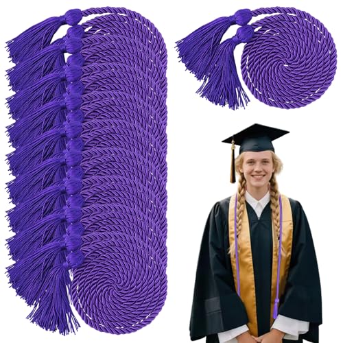 Pastoralist 10pcs Abschlusskabel, 67 -Zoll -Abschlusskabel mit Quasten für Studierende College -Absolventen, Lila, Kabel von Pastoralist