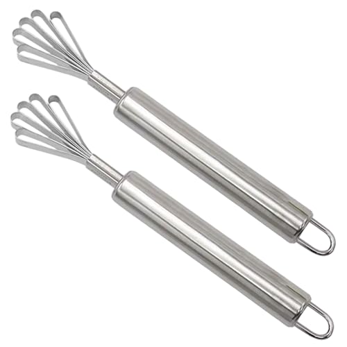 Pastoralist 2pcs Kokosnussschaber 7.5 Edelstahl Kokosnuss -Reifenmehrzweckfischskala Entfernung für Obstküche |.Fleischentfernung von Pastoralist