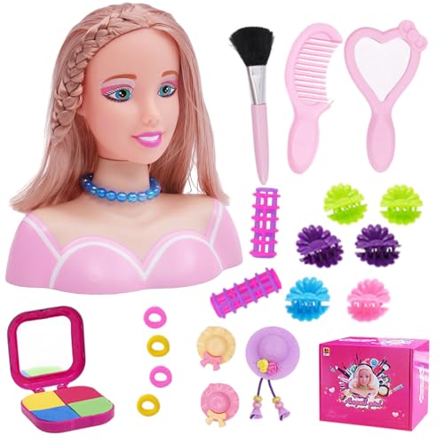 Puppenkopf für Haarstyling 35pcs/Set Simuliertes Styling -Kopfpuppe für Kinder imaginativ und Make -up Lernen tun, um Spielzeug für Mädchen, Geschenke für Mädchen, Set 3, Weihnachtsdekorationen zu sp Puppenkopf für Haarstyling 35pcs/Set Simuliertes Styling -Kopfpuppe für Kinder imaginativ und Make -up Lernen tun, um Spielzeug für Mädchen, Geschenke für Mädchen, Set 3, Weihnachtsdekorationen zu sp von Pastoralist