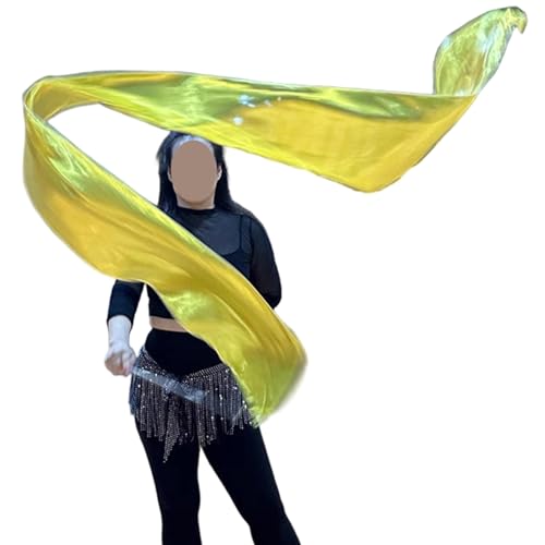 Tanzbänder, 98 -Zoll -Seidentanz -Streamer mit Teleskopstab, Golden Gymnastics Requise für Erwachsene Talentshows, künstlerisches Tanzen, Baton Wirbeln, Kirchenlob, Streamer von Pastoralist