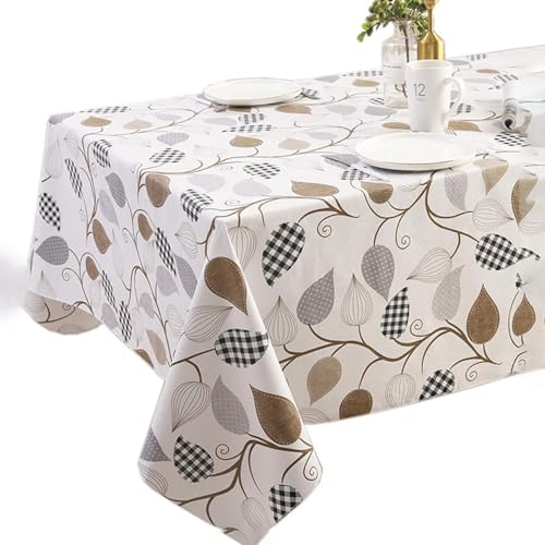 Tischtuch, 60 x 84 Zoll wasserdichtes PVC -Vinyl -Tischdecke mit Flanellrücken, Baumblatt -Esstischabdeckung für Küche |.Tischdecke Tischtuch, 60 x 84 Zoll wasserdichtes PVC -Vinyl -Tischdecke mit Flanellrücken, Baumblatt -Esstischabdeckung für Küche |.Tischdecke von Pastoralist