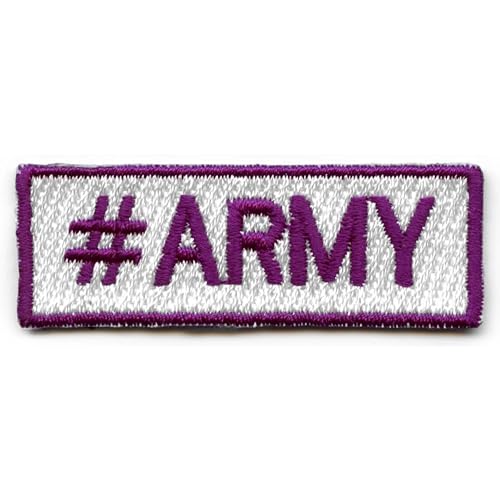 #Army Patch Kpop Fan Hashtag bestickt zum Aufbügeln #Army Patch Kpop Fan Hashtag bestickt zum Aufbügeln von Patch Collection