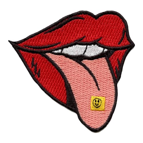 Aufnäher mit Zunge und Säure, bestickt, zum Aufbügeln von Patch Collection