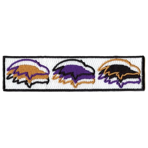 City of Baltimore Triple Raven Head Embroidered Iron On Patch City of Baltimore Triple Raven Head Embroidered Iron On Patch von Patch Collection