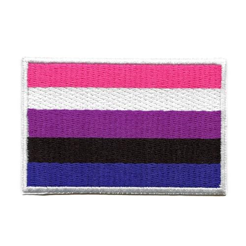 Genderfluid Pride Flag Patch LGBTQ+ bestickt zum Aufbügeln Genderfluid Pride Flag Patch LGBTQ+ bestickt zum Aufbügeln von Patch Collection