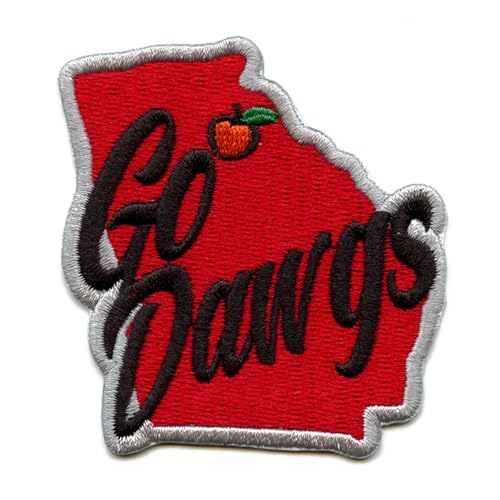 Georgia 'Go Dawgs' Patch Pfirsich College Football State bestickt zum Aufbügeln Georgia 'Go Dawgs' Patch Pfirsich College Football State bestickt zum Aufbügeln von Patch Collection