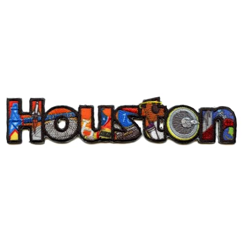 Houston Iconic Collage Patch Texas Small Embroidered Iron On Houston Iconic Collage Patch Texas Small Embroidered Iron On von Patch Collection