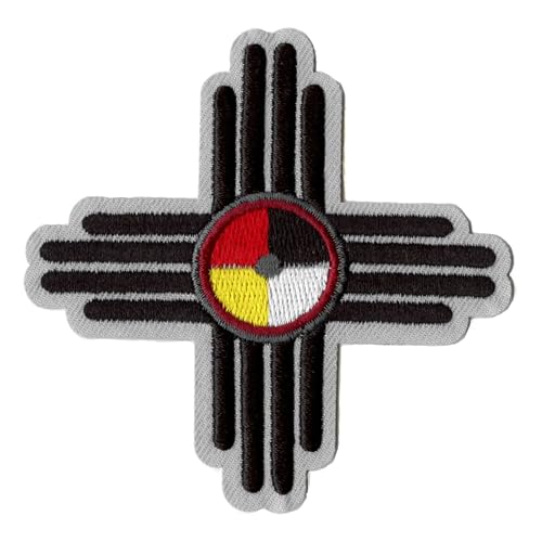 Indianer-Sonnenaufnäher, indigene Kultur-Symbole, bestickt, zum Aufbügeln von Patch Collection