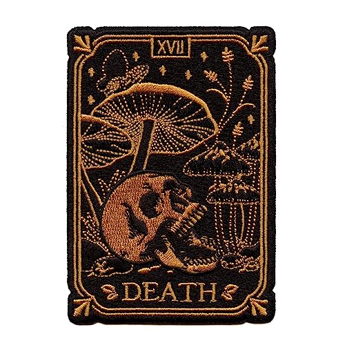 Tarotkarten-Aufnäher, Motiv: Death Seventeen Spirituelle Lesungen, psychisch, bestickt, zum Aufbügeln Tarotkarten-Aufnäher, Motiv: Death Seventeen Spirituelle Lesungen, psychisch, bestickt, zum Aufbügeln von Patch Collection