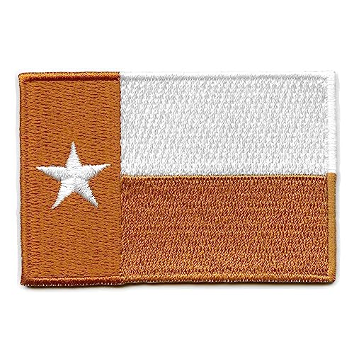 Texas-Flagge, Patch, Burnt Orange, College-Fußball, Parodie bestickt, zum Aufbügeln von Patch Collection