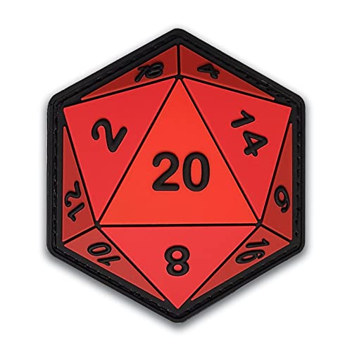 D20 Dice PVC Morale Patch - Funny Moral, Tactical, Military Patch - Patches, Military Patches - Perfect for Your Tactical Military Army Gear, Rucksack, Cap, Vest von Patch Fiend