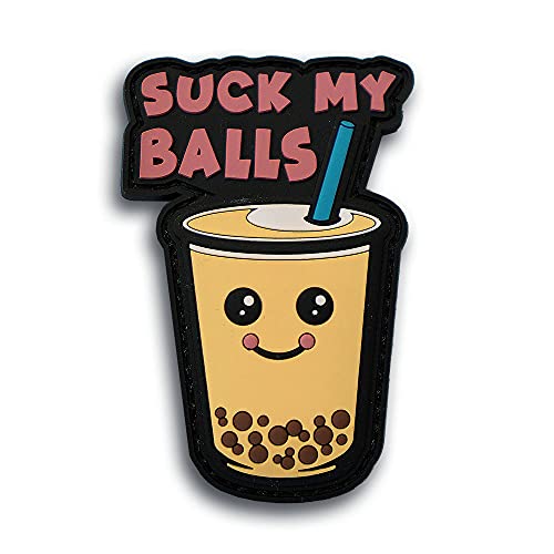 Suck My Balls - The Bubble Tea PVC Moral Patch von Patch Fiend