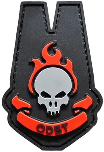 Halo Red and Black PVC Rubber ODST Patch | Hook Fastener Backing 5.7 cmx 7.6 cm C917 Halo Red and Black PVC Rubber ODST Patch | Hook Fastener Backing 5.7 cmx 7.6 cm C917 von Patch Force USA