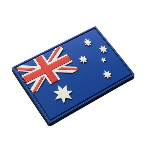 Patch Force - Australien Flagge Rubber Patch (farbig) 8 x 5 cm - Als Abzeichen für Uniformen, Schutzweste, Einsatztasche, Jacke oder Rucksack - Für Bundeswehr, Polizei und Militär von Patch Force