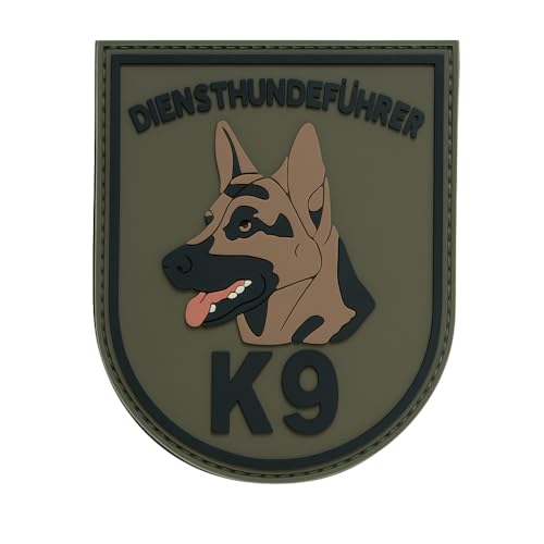 Patch Force - Diensthundeführer K9 Rubber Patch in den Maßen 7,2 cm x 9,0 cm - Als Abzeichen für Polizei und Bundeswehr - K9, Diensthund, Hundetrainer Patch Force - Diensthundeführer K9 Rubber Patch in den Maßen 7,2 cm x 9,0 cm - Als Abzeichen für Polizei und Bundeswehr - K9, Diensthund, Hundetrainer von Patch Force
