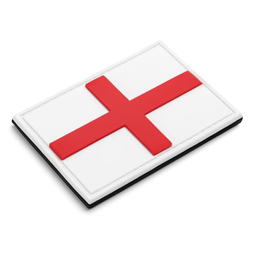 Patch Force - England Flagge Rubber Patch (farbig) 8 x 5 cm - Als Abzeichen für Uniformen, Schutzweste, Einsatztasche, Jacke oder Rucksack - Für Bundeswehr, Polizei und Militär von Patch Force