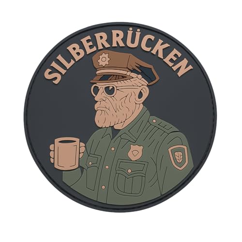 Patch Force - Silberrücken Rubber Patch rund 9,0 cm x 9,0 cm - Als Geschenk für Polizisten zur Pension, Dienstjubiläum - Polizei, lustig, Meme Patch Force - Silberrücken Rubber Patch rund 9,0 cm x 9,0 cm - Als Geschenk für Polizisten zur Pension, Dienstjubiläum - Polizei, lustig, Meme von Patch Force