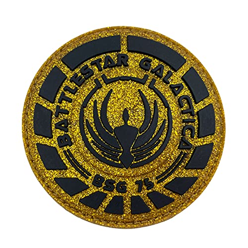 Battlestar Galactica BSG 75 Officer Gold Schwarz PVC Klett Emblem Abzeichen Patch Battlestar Galactica BSG 75 Officer Gold Schwarz PVC Klett Emblem Abzeichen Patch von Patch Nation
