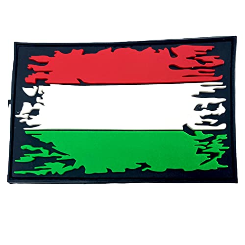 Betrübt Ungarn Flaggen PVC Klett Emblem Abzeichen Morale Patch von Patch Nation