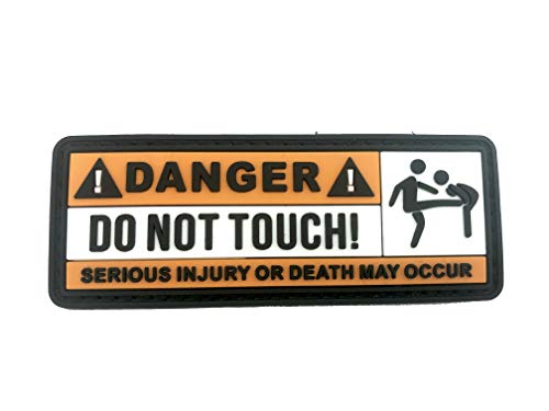 Danger Do Not Touch PVC Klett Emblem Abzeichen Patch Danger Do Not Touch PVC Klett Emblem Abzeichen Patch von Patch Nation