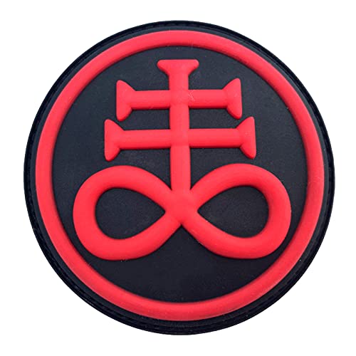 Das Leviathan-Kreuz Satans Kreuz PVC Klett Emblem Abzeichen Patch von Patch Nation